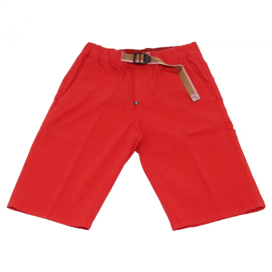 5182AB bermuda bimbo BOY WHITE SAND VINTAGEred garment dyed shorts kid