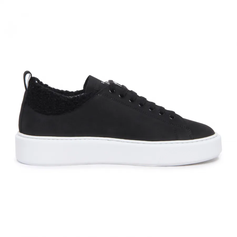 9618AT sneaker donna D.A.T.E. SFERA TEDDY woman shoes black