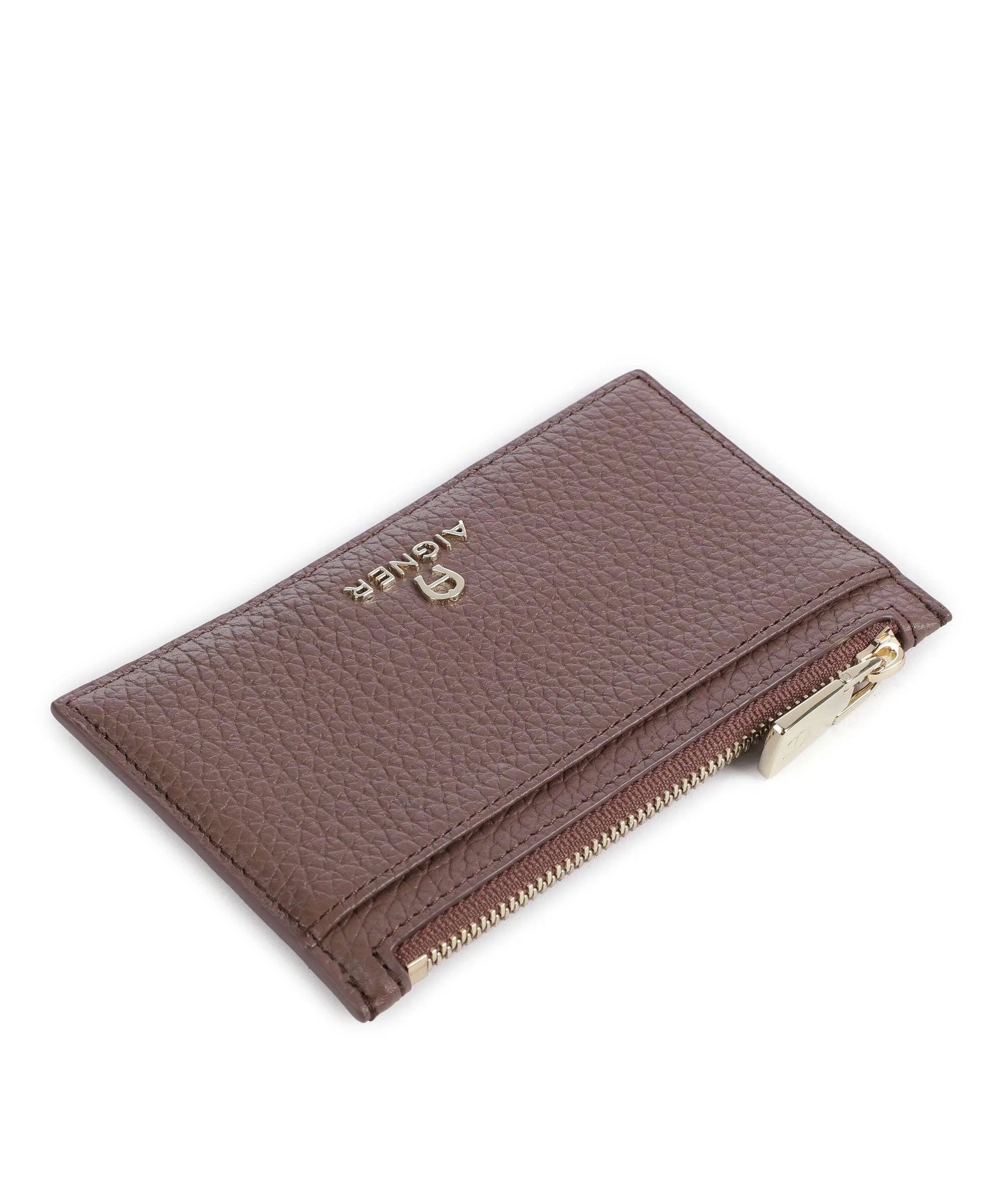  Aigner Ivy Porta carte di credito pelle di vacchetta grana marrone  