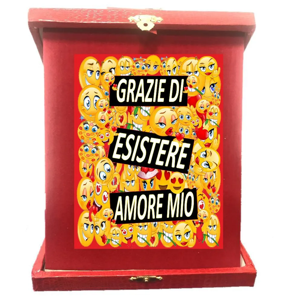 Astuccio Porta Targa Smile Grazie di Esistere Amore Mio idea regalo san valentino PS 04971