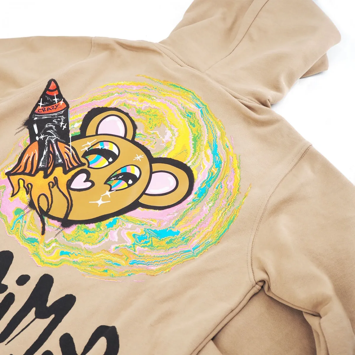 Back Graphic Hoodie, Marrone