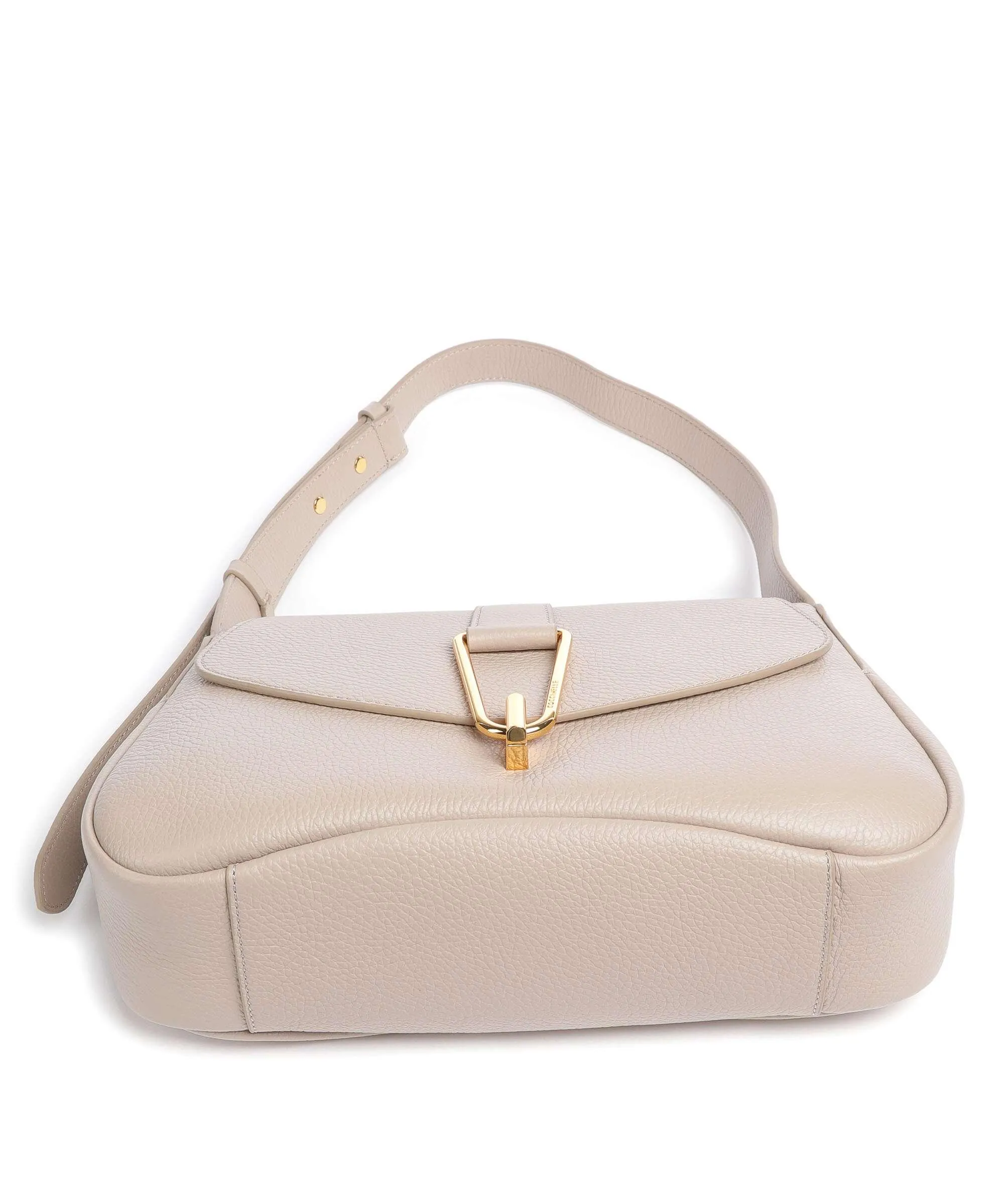  Coccinelle Himma Borsa a spalla pelle di vacchetta grana beige  