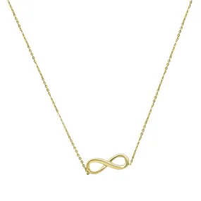 Collana in oro giallo con simbolo dell'infinito