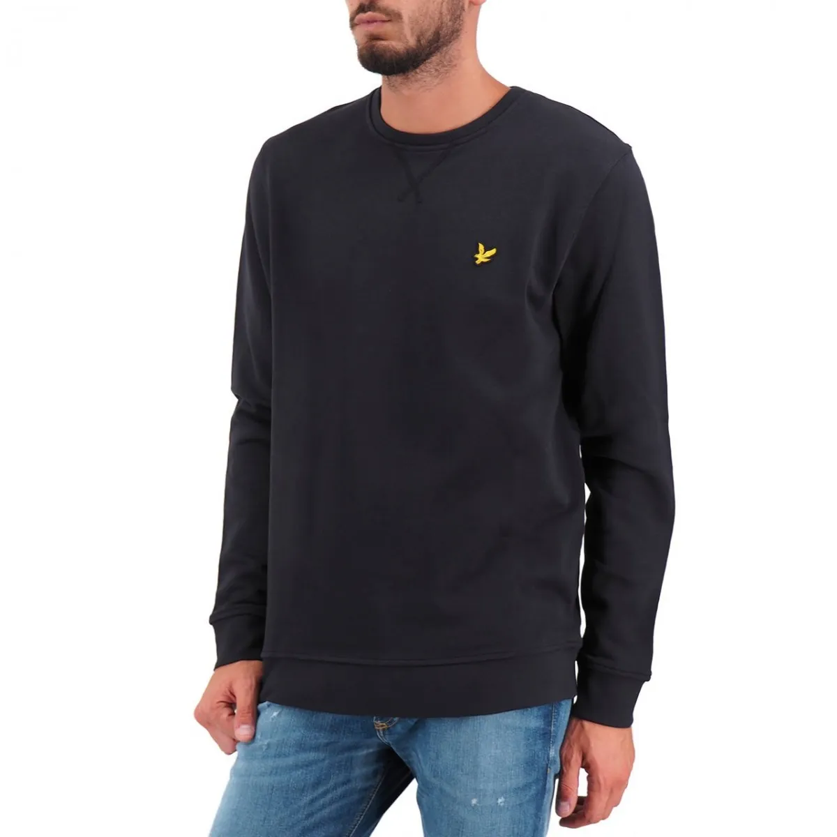 Crew Neck Sweatshirt, Nero