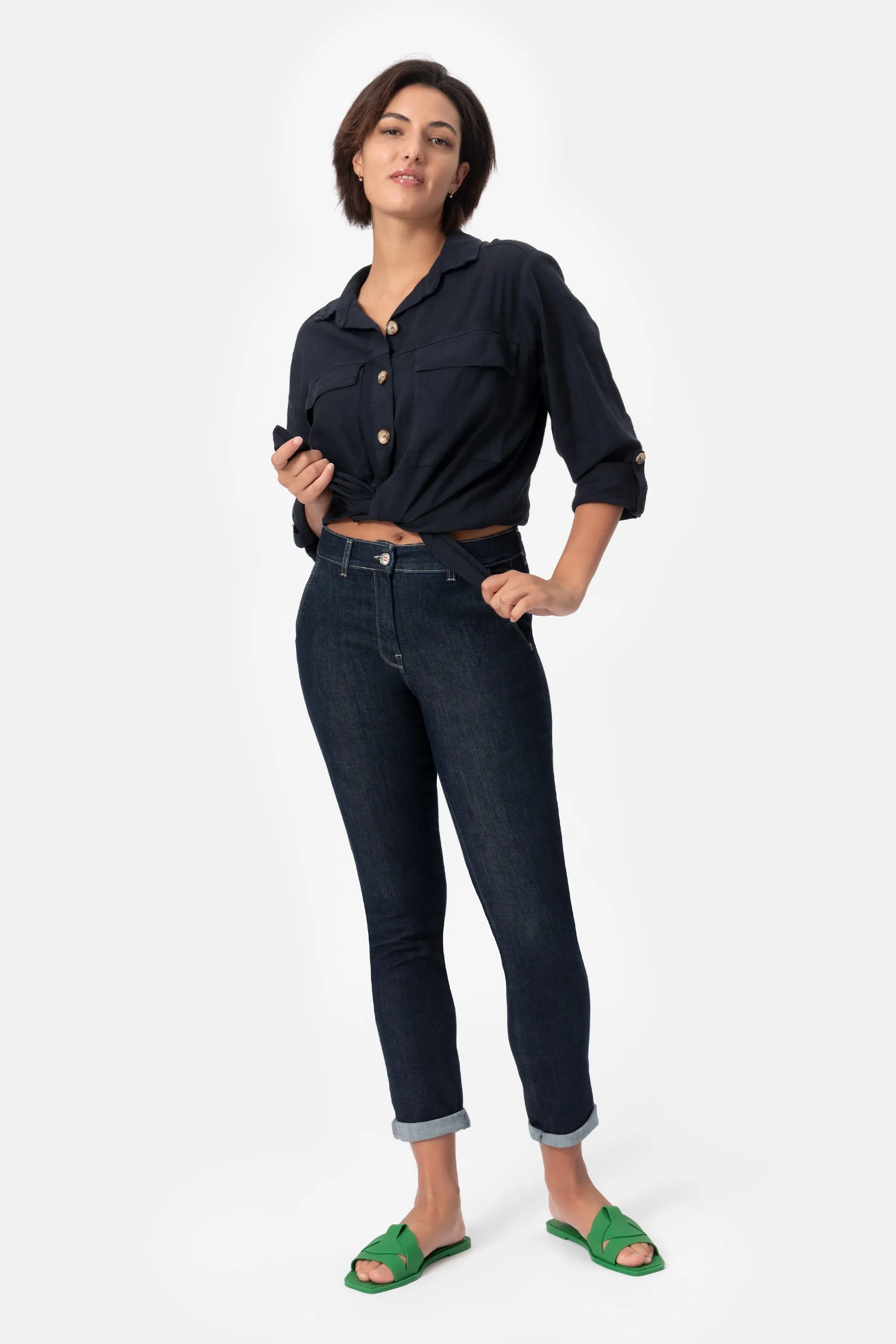 Daisy Rll02 Jeans cinos in denim super stretch