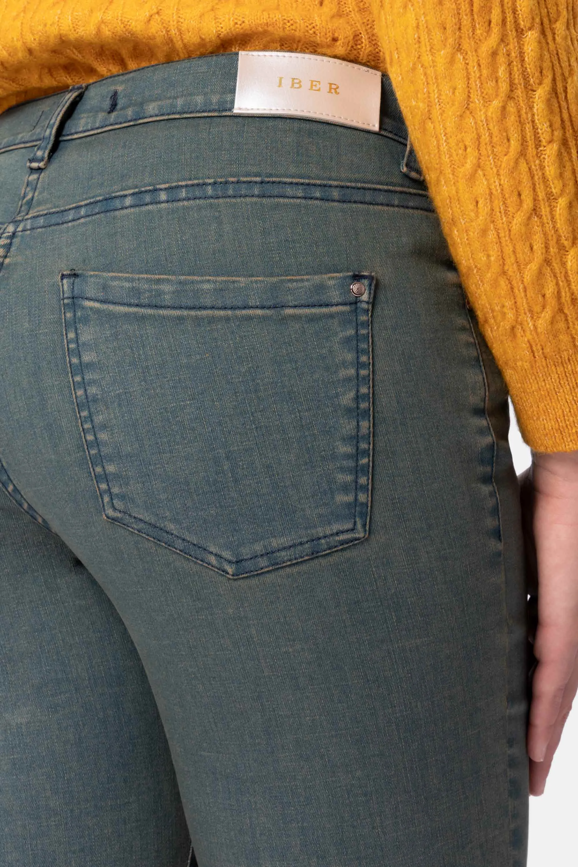 Ellie Ey328/s Jeans con spacco e strass