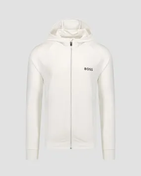 Felpa bianca da uomo Hugo Boss Sicon MB 50506162-100