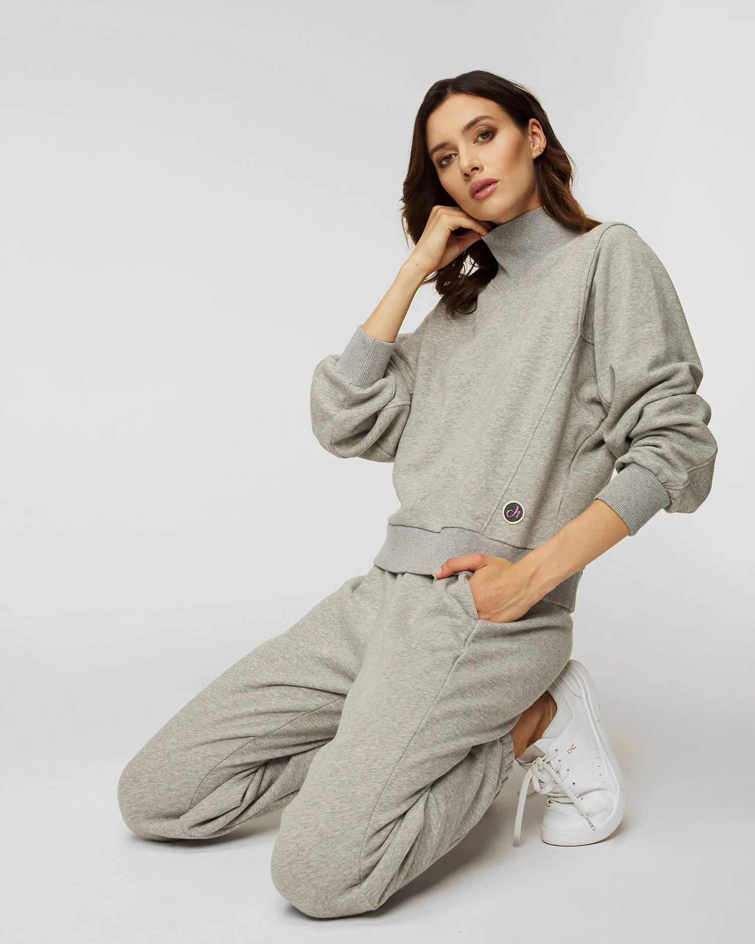 Felpa da donna Deha con mezzo collo alto d93411-43800