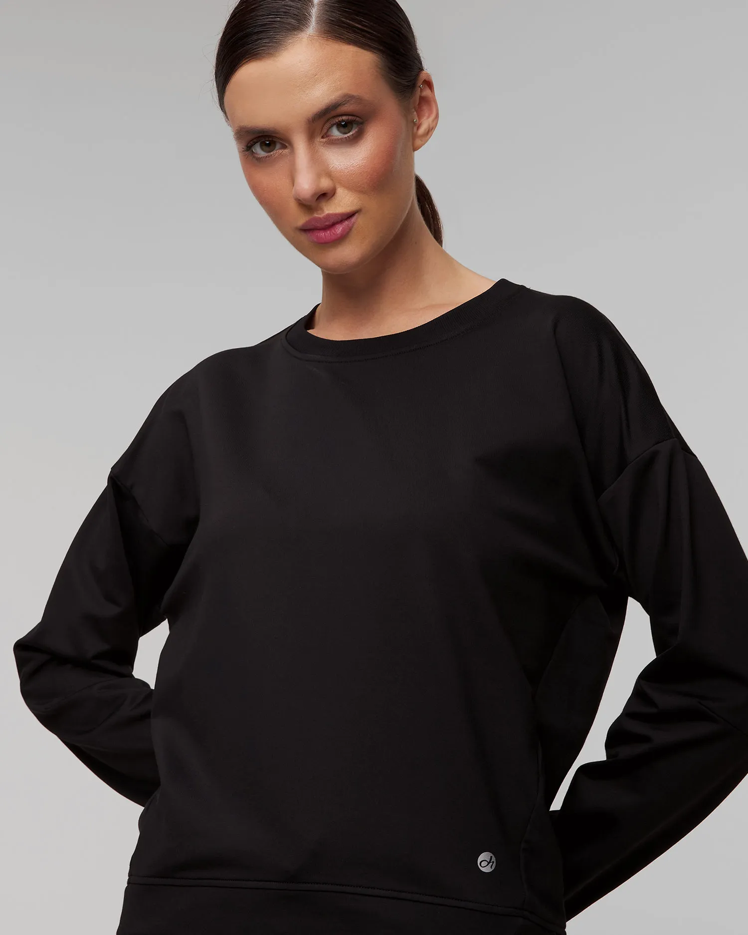 Felpa nera da donna Deha D02633-10009