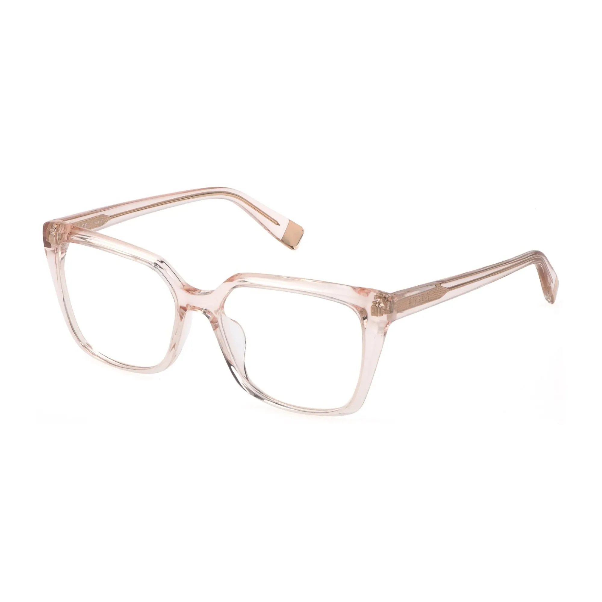   Furla VFU641V - 0838 Rosa Trasparente Lucido | Occhiale Da Vista Donna 