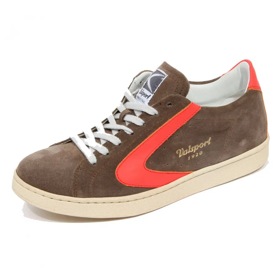 G2952 sneaker uomo VALSPORT 1920 TOURNAMENT brown/orange suede shoe man