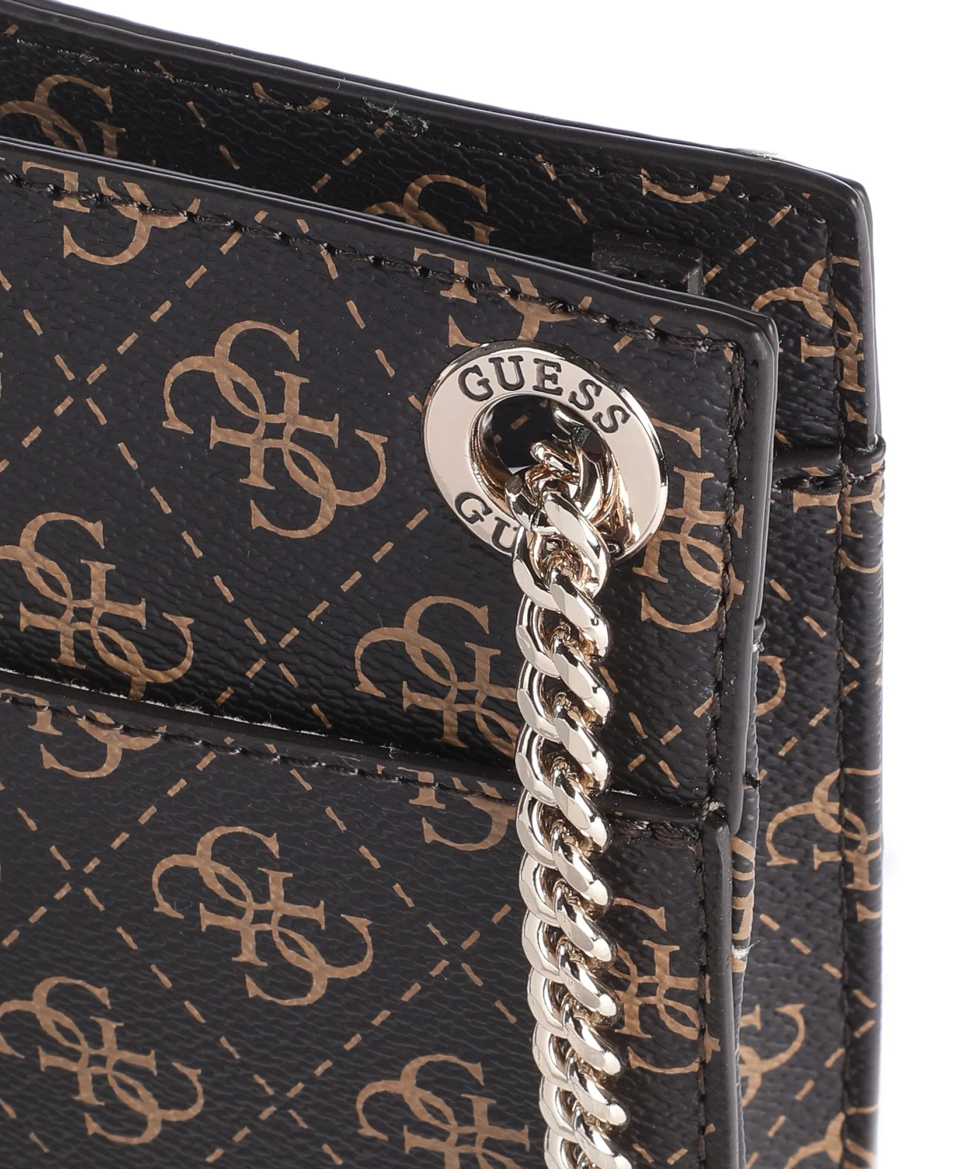  Guess Noelle Borsetta porta cellulare pelle sintetica marrone scuro  