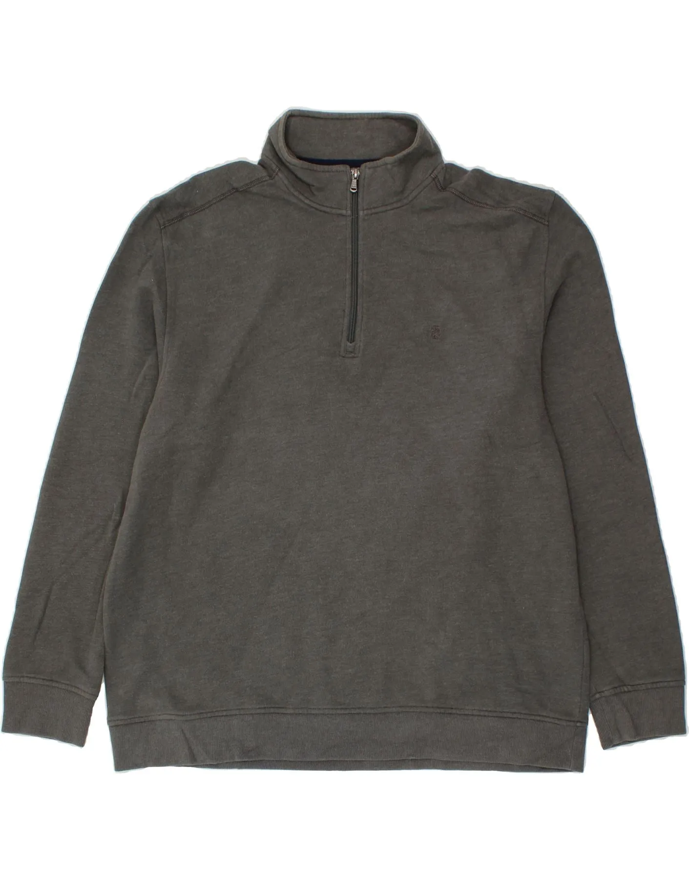 IZOD Mens Salt Water Sweatshirt Jumper 2XL Grey Cotton