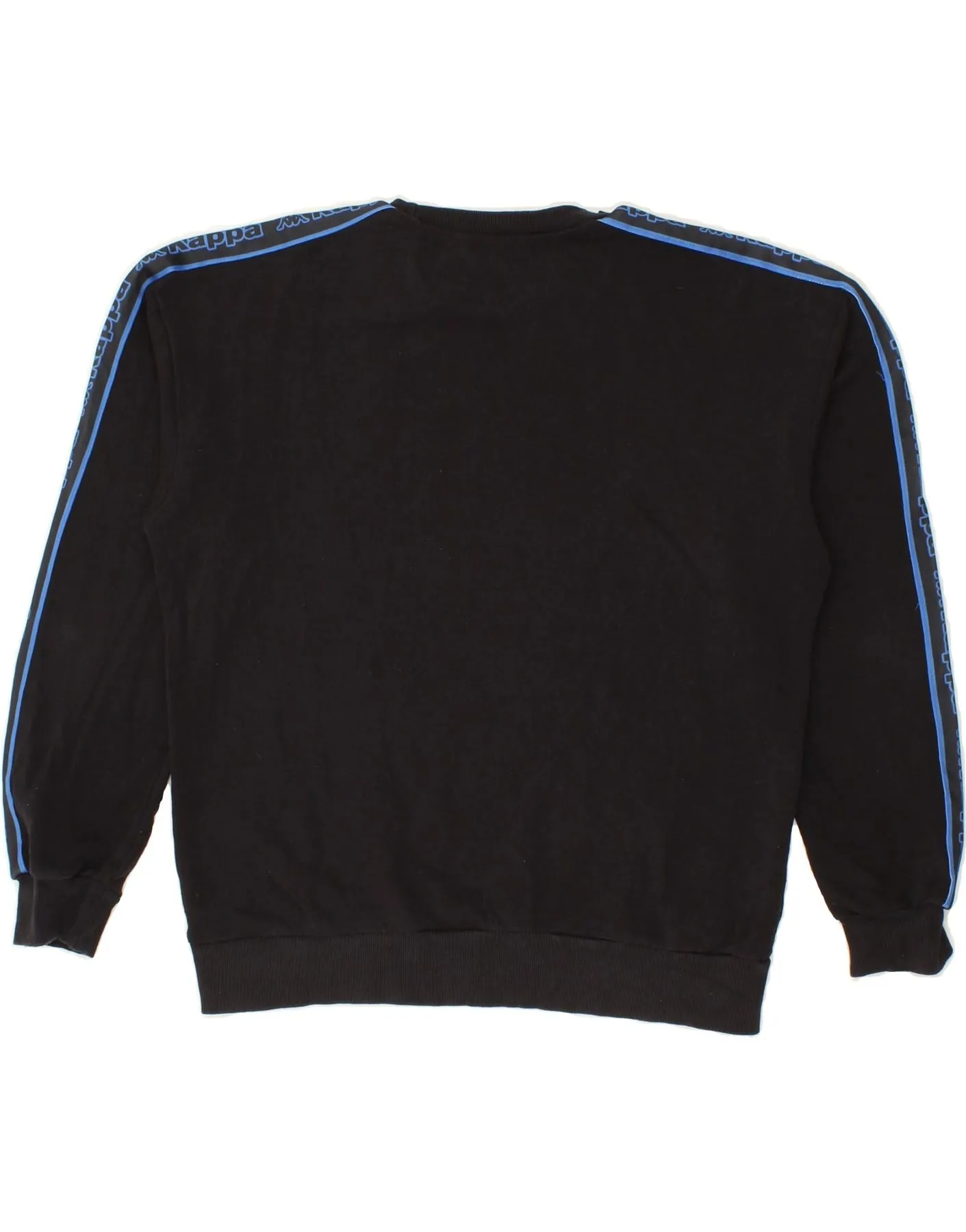 KAPPA Womens Tezenis Graphic Sweatshirt Jumper UK 14 Medium Black
