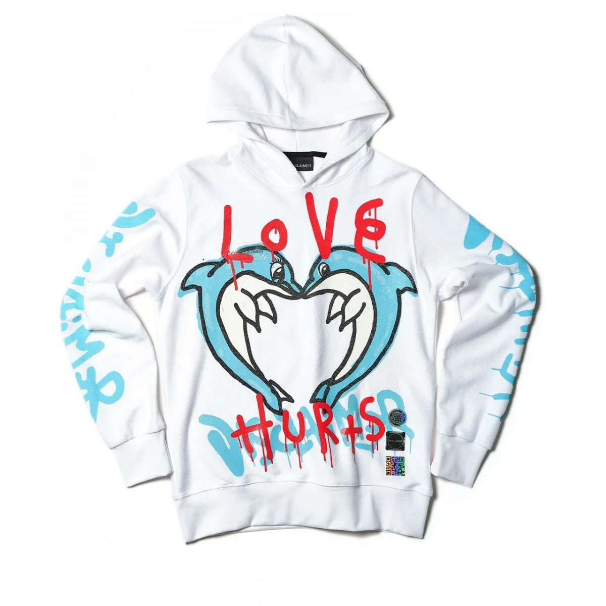 Love Disclaimer Hoodie, Bianco