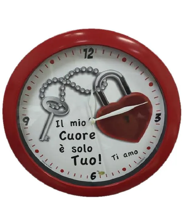 Orologio da parete san valentino il mio cuore e' solo tuo ti amo *01618