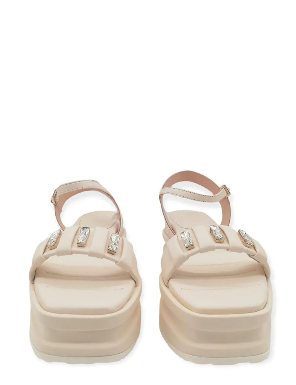 Paru Milano     Sandali Alti Piuma Beige