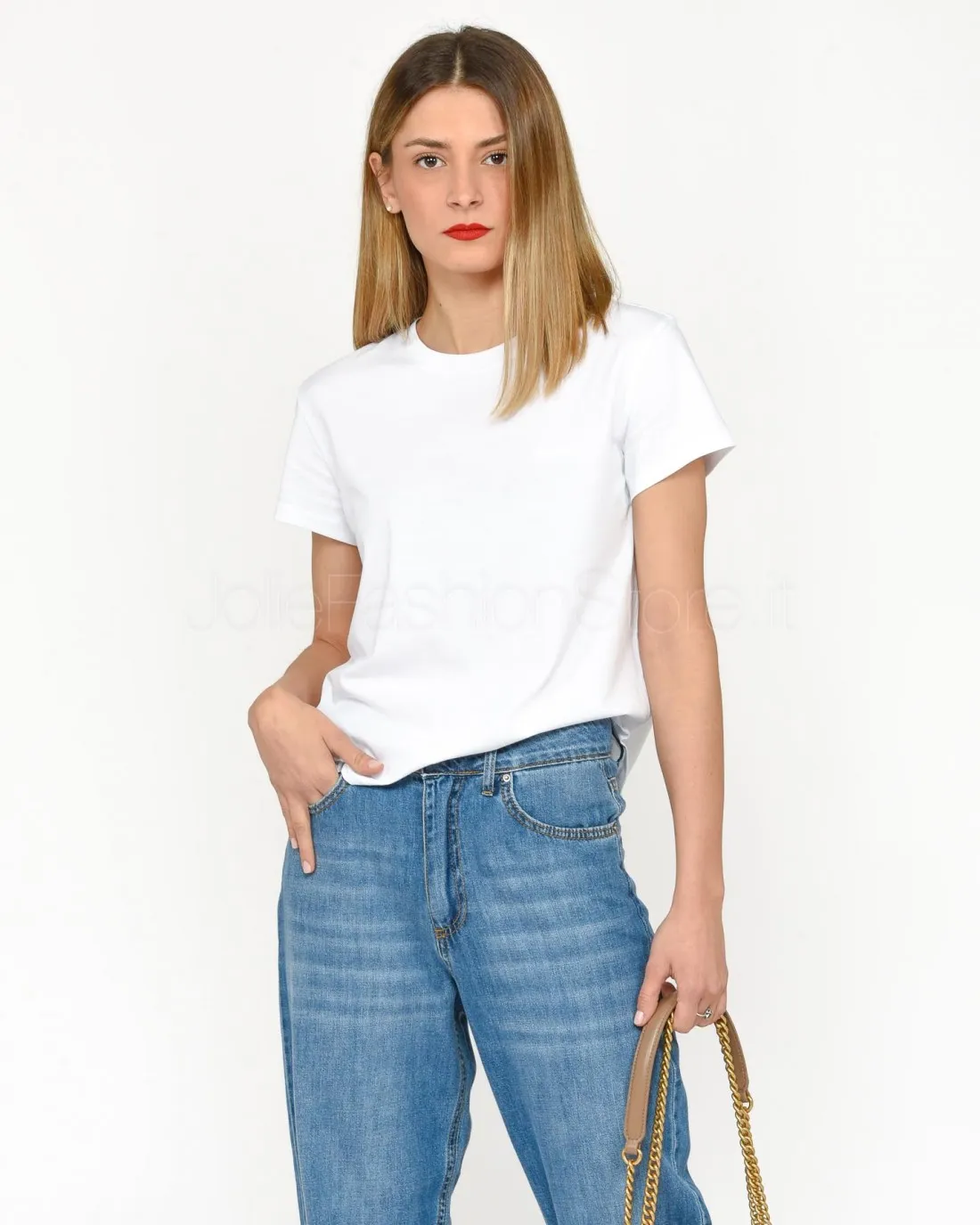 ---------------  ---------------  ---------------  ---------------  --------------Patrizia Pepe Basic White T-Shirt------