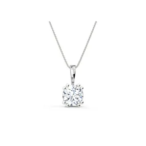 Pendente Con Brillante 0.90 carati in oro bianco 18k SG83501