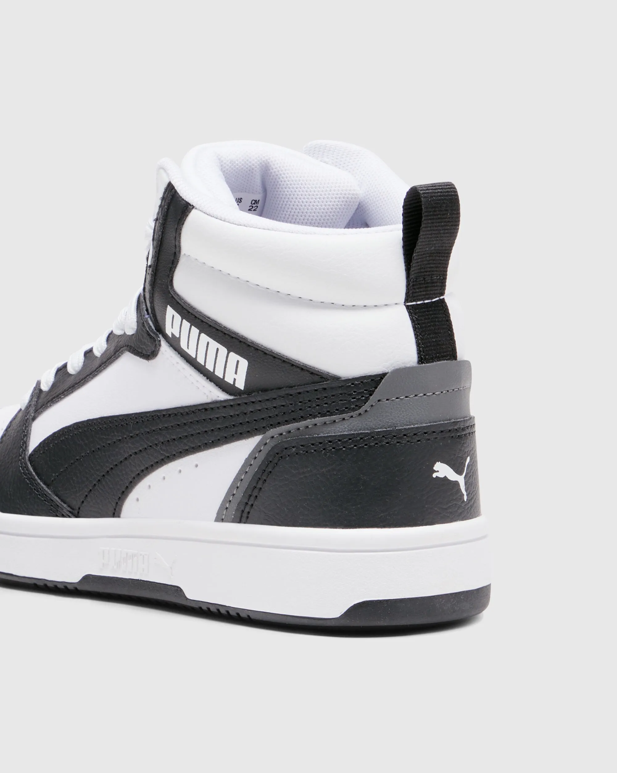 Puma Rebound V6 Mid Bianco Nero Bambino