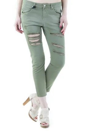 Sexy Woman pantaloni jeans verdi   