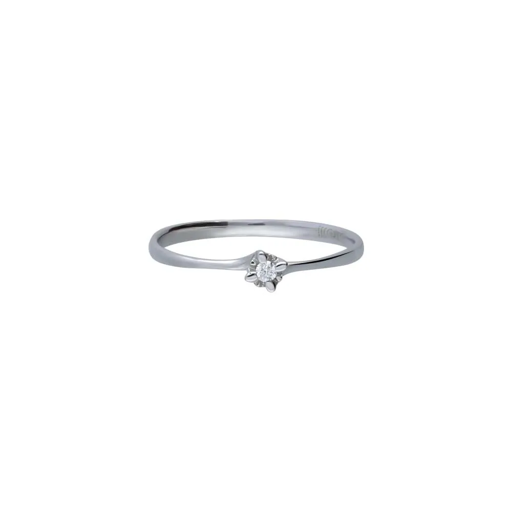 Solitario valentino Diamazing in oro bianco e diamanti 0.03 ct