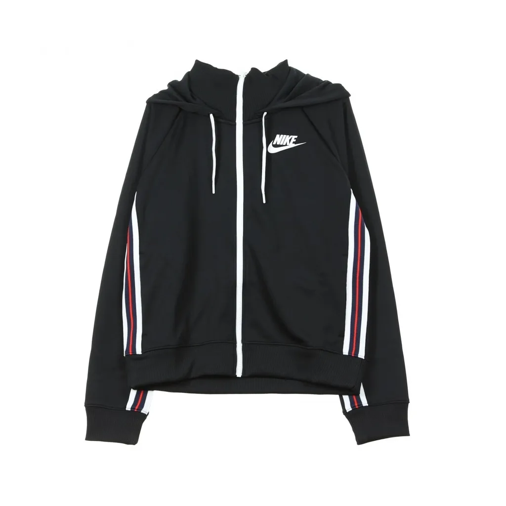 TRACKTOP HOODIE FZ PK BLACK/WHITE