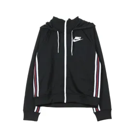 TRACKTOP HOODIE FZ PK BLACK/WHITE