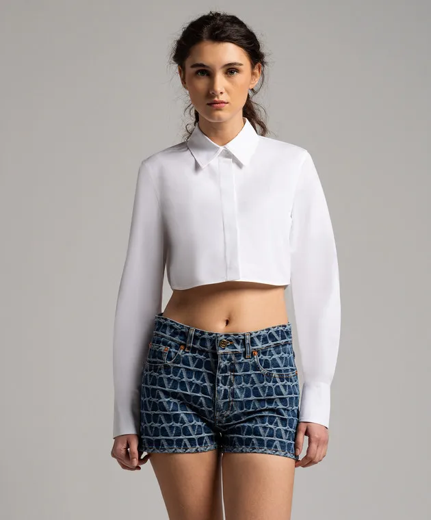 Valentino Blusa corta bianca 4B3AB5635DN